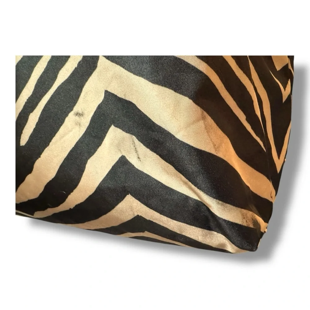 Coach Zebra Print Canvas Tote Bag in Black & Cream